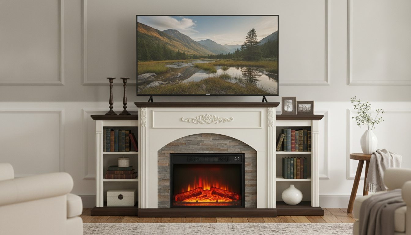 72-Inch Electric Fireplace TV Stand: Mantel Guide